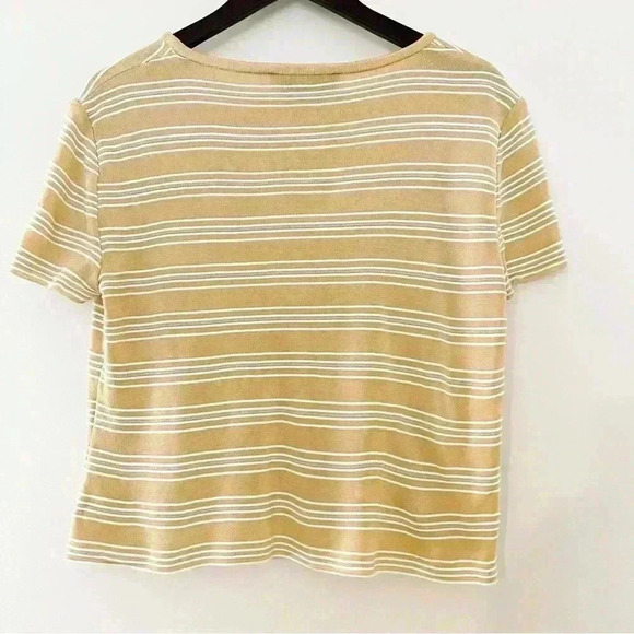 St. John Sport By Marie Gray Glitter Striped Pastel Knit Top - Picture 2 of 7